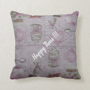 Coussin Rose Florale Vintage Moderne Luxe