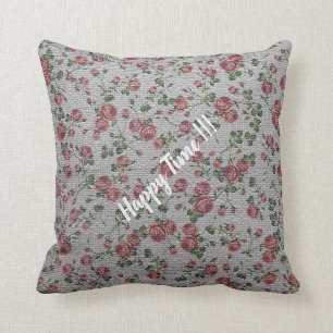 Coussin Rose Florale Vintage Moderne Luxe