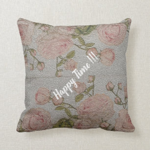Coussin Rose Florale Vintage Moderne Luxe