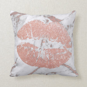 Coussin Rose Gold Lips Parties scintillant Blush Sparkiss 