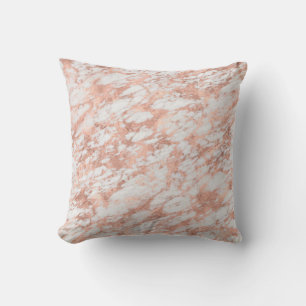Coussin Rose Gold Marbre métallique Pierre Rocher Granite