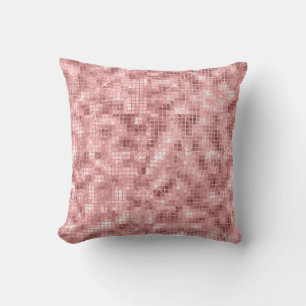 Coussin Rose Gold Rose Pailletée Luxe Féminin