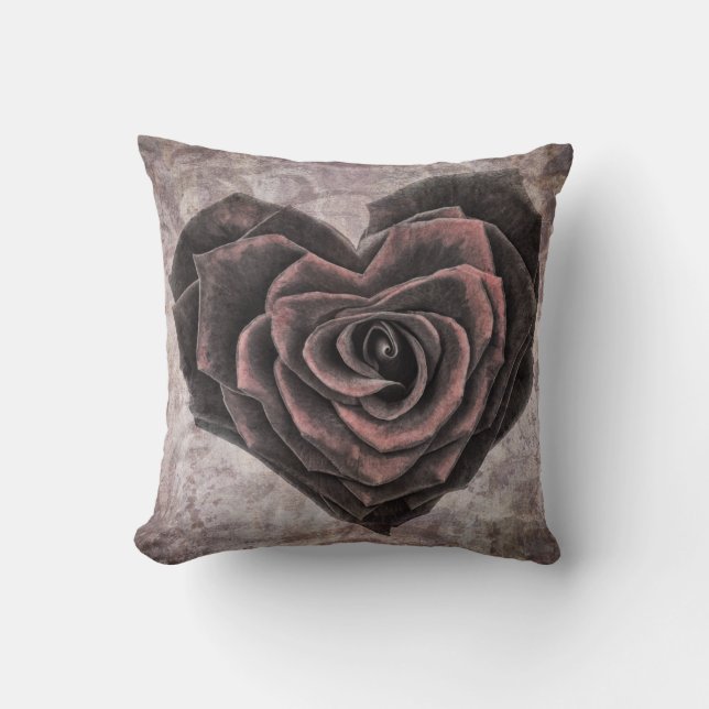 coussin rose goth heart (Recto)