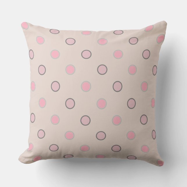 Coussin Rose, gris et blanc (Recto)