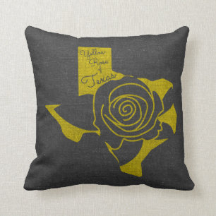 Coussin Rose jaune du Texas