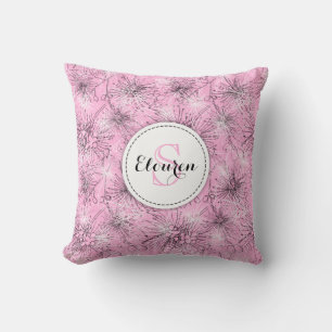 Coussin rose lilly-pilly floral de cerise de