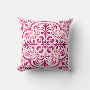 Coussin Rose Majolica