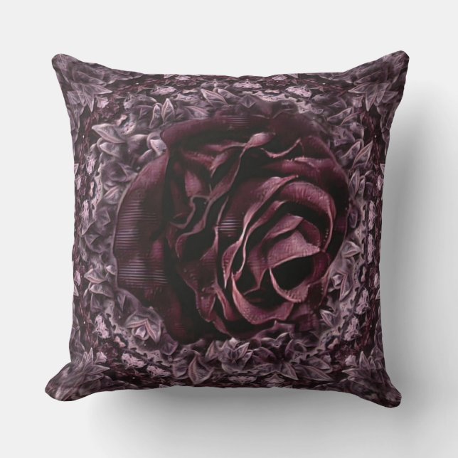Coussin Rose Mandala (Recto)