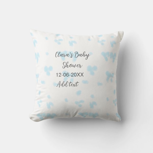 Coussin Rose mignon baby shower aquarelle moderne dat (Recto)