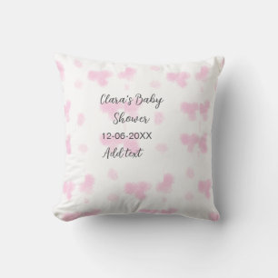 Coussin Rose mignon baby shower aquarelle moderne dat