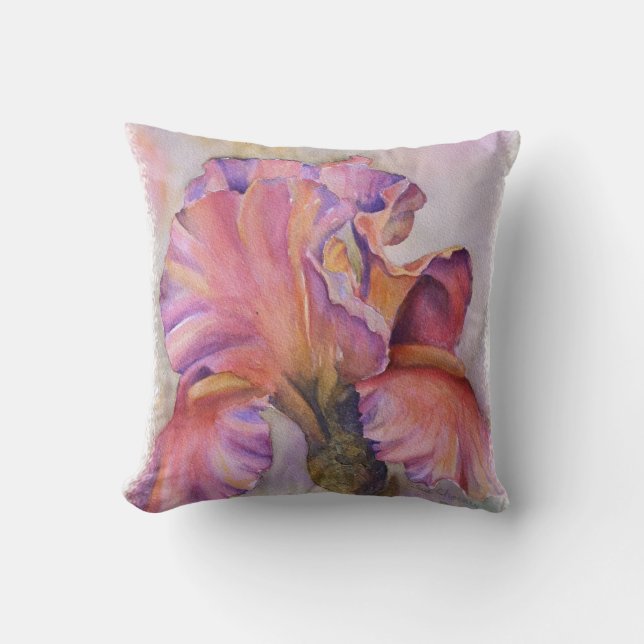 COUSSIN ROSE MULTICOLORE DE LANCER D'IRIS (Recto)