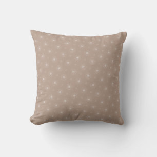 Coussin Rose Neutre avec Petites Fleurs Blanches