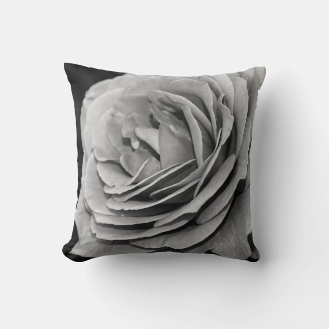 Coussin Rose noire et blanche (Recto)