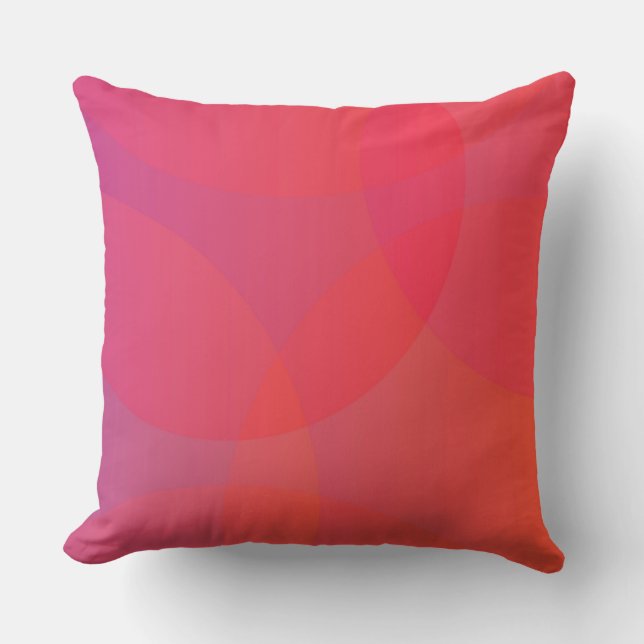 Coussin rose, orange, moderne, simple, cool, art tendance (Recto)
