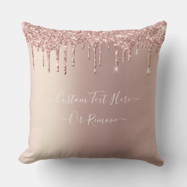 Coussin Rose Parties scintillant Or Jeu d'oreiller brillan (Recto)