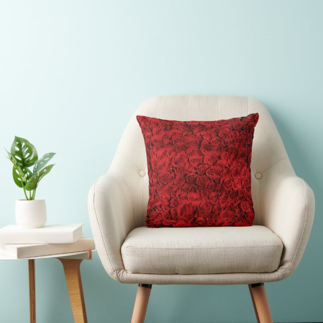 Coussin Rose Patch Jetez l'oreiller pour la Saint-Valentin (Chaise)