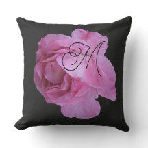 Rose personnalisable rose M monogramme noir person