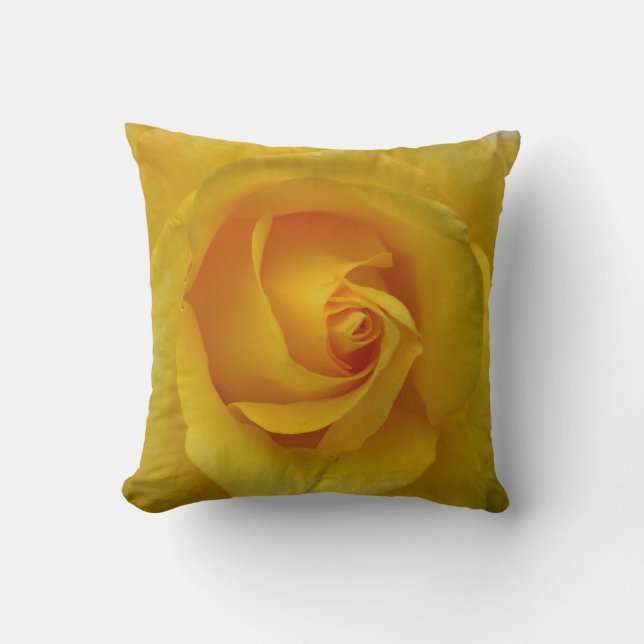 Coussin rose Personnalisé Rose Jaune Décor Coussin (Recto)