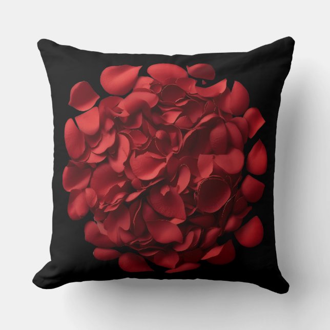 Coussin Rose Petals Cushion Throw Cover (Recto)