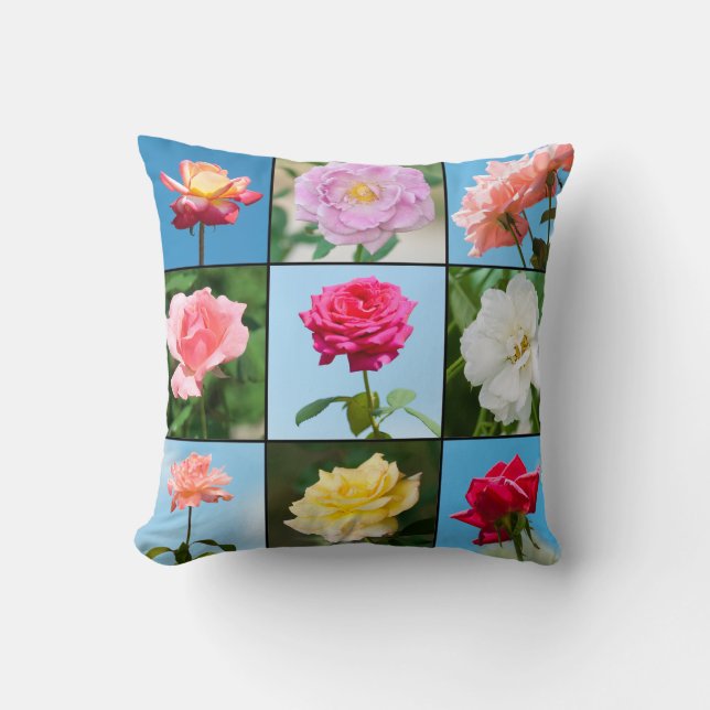 Coussin Rose photos modèle encadré (Recto)