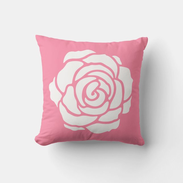 Coussin rose rose/blanc (Recto)