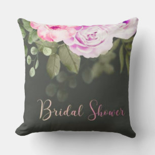 Coussin Rose rose et eucalyptus Fête de mariage floral