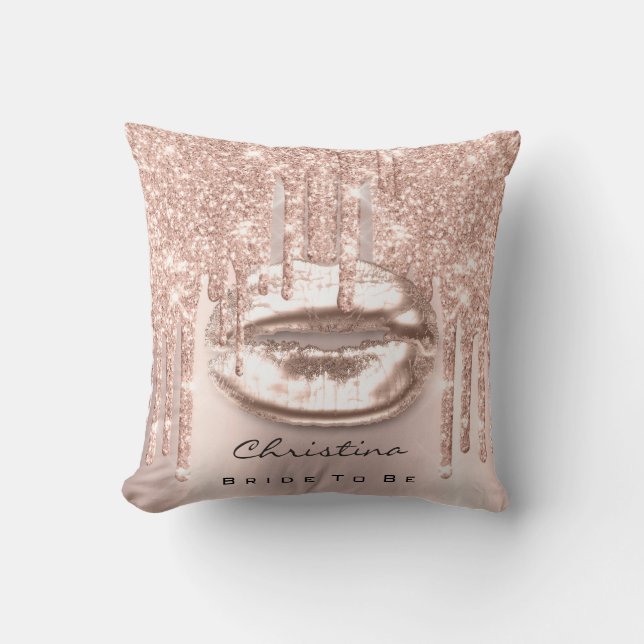 Coussin Rose rose étincelle Pastel Mermaid Unicorn Kiss Br (Recto)