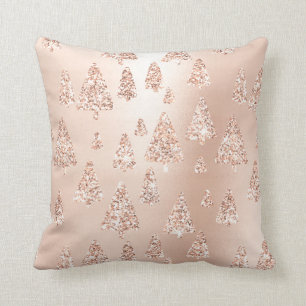 Coussin Rose rose gOr Parties scintillant métallique Arbre