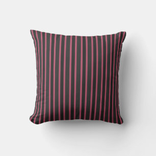 Coussin rose rose, gris foncé et gris tonnerre
