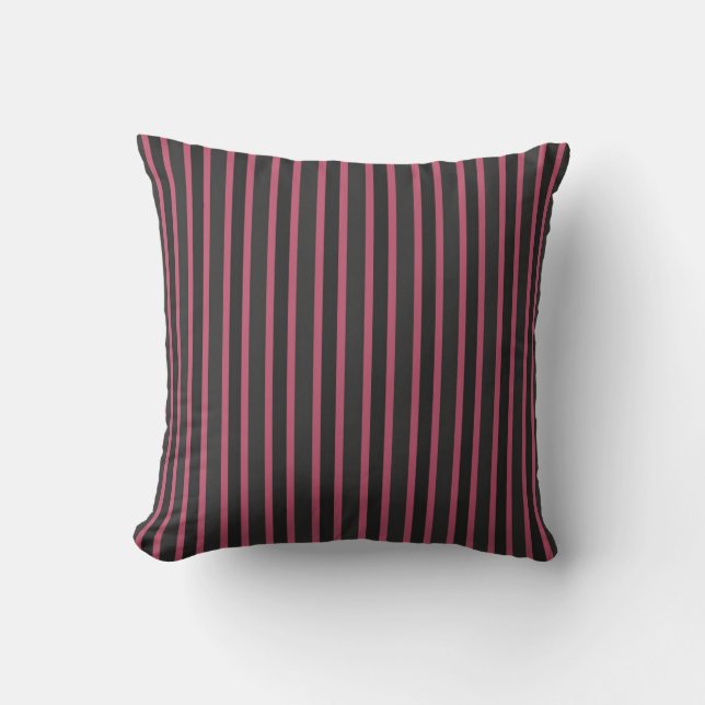 Coussin rose rose, gris foncé et gris tonnerre (Recto)