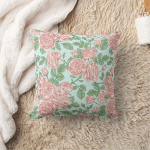 Coussin Rose rose Jardin Bouquet Motif