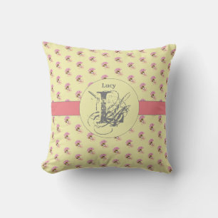 Coussin Rose rose jaune Floral Unique Chic Nom