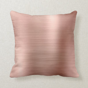 Coussin Rose Rose Or Faux Powder Diamond Sequin Métal