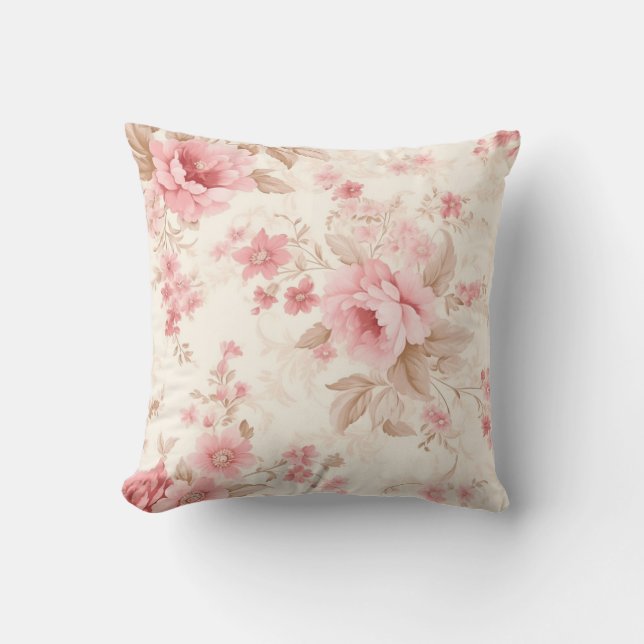 Coussin Rose rose poussiéreux (Recto)