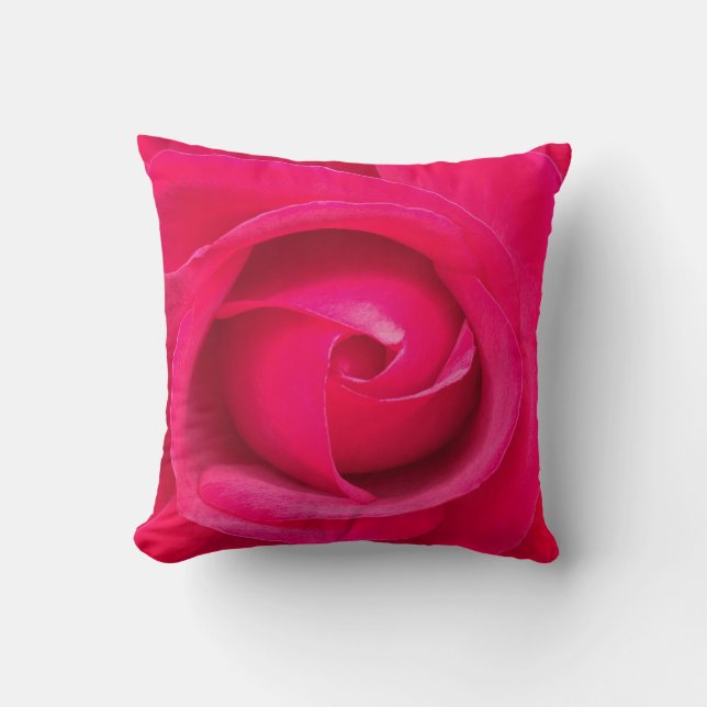 Coussin Rose rose rouge romantique (Recto)