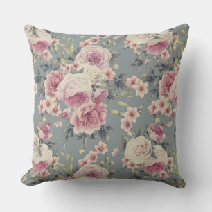 coussin rose roses