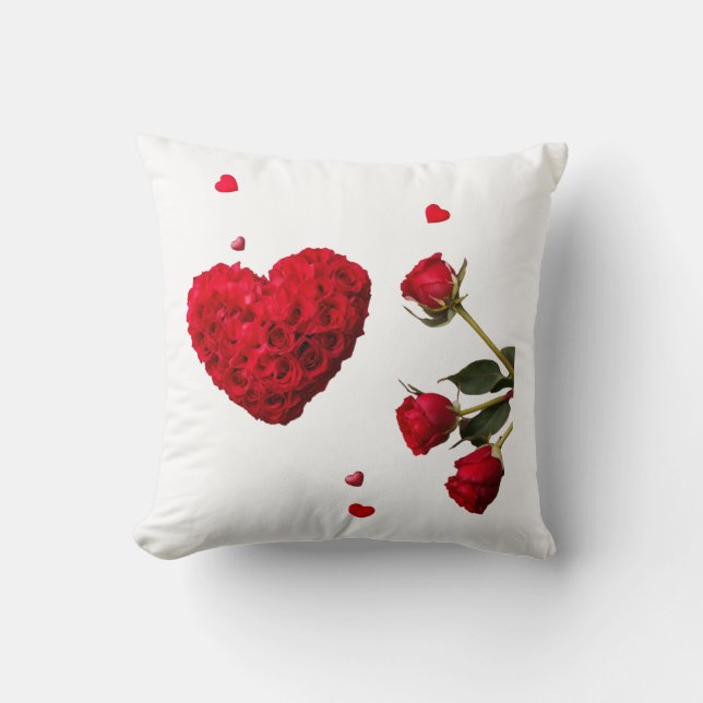 Coussin Rose rouge (Recto)
