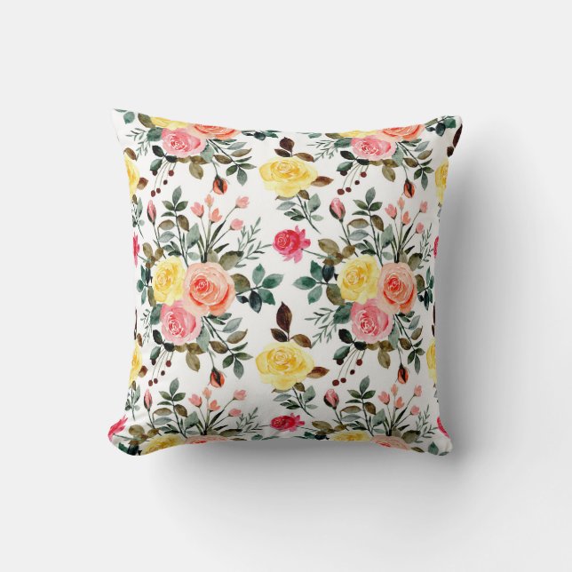 Coussin Rose rouge (Recto)