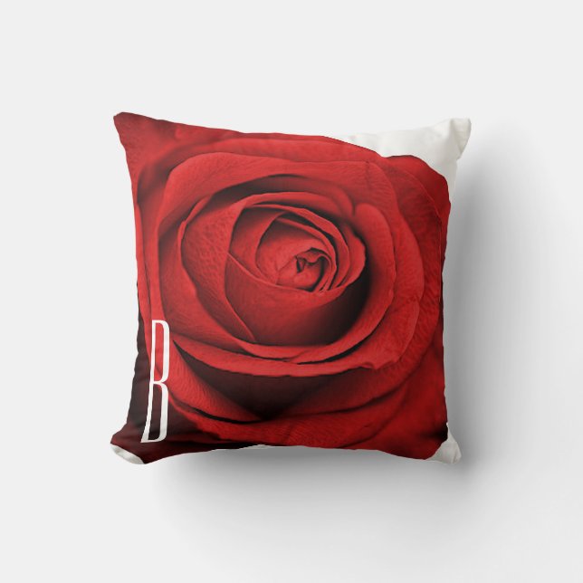 Coussin Rose rouge blanc (toute couleur) Rustique Glam per (Recto)