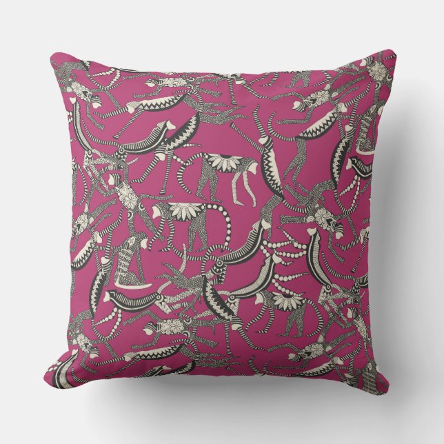 Coussin rose singe (Recto)