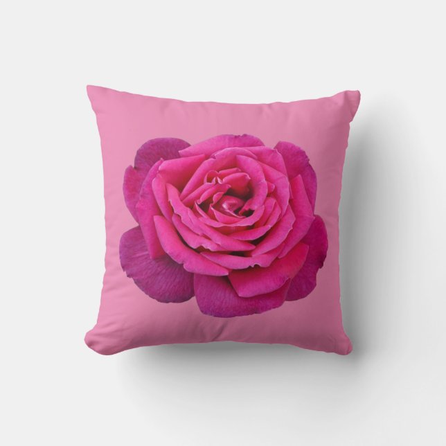 Coussin Rose unique rose (Recto)