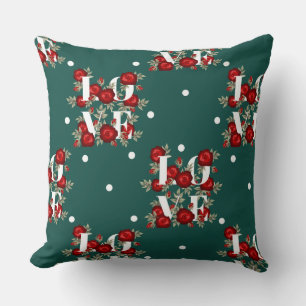 Coussin rose/Vert "Amour"