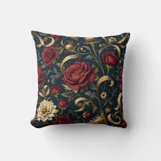 Coussin Rose victorien et Thistle Elegant Motif