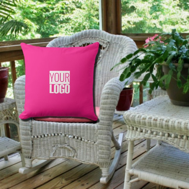 Coussin rose vif - ajouter le logo (Créateur téléchargé)