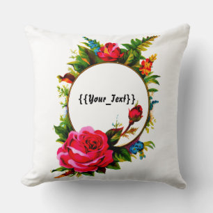 Coussin Rose vintage
