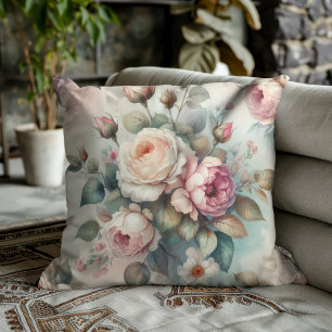 Coussin Rose Vintage chic