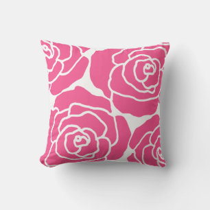 Coussin Roses acryliques coraux