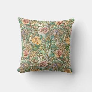 Coussin Roses Art nouveau chic