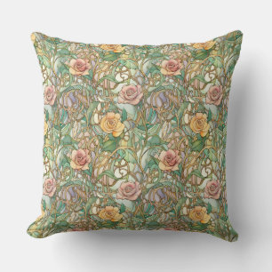 Coussin Roses Art nouveau chic