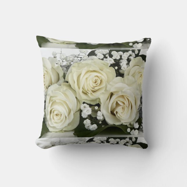 Coussin Roses blanches (Recto)